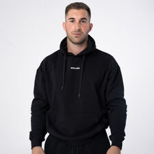 Polleo Men's Prime Terry Oversized Hoodie, Black 